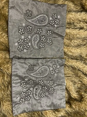 fronhas 16x16 cinza prata cravejada - Imagem 1 de 4