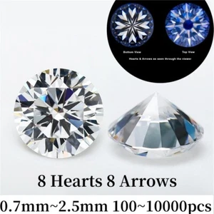 0.7~2.5mm Round White AAAAA loose cz stone cubic zirconia gemstone for Jewelry - Picture 1 of 5