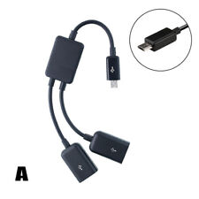 Micro USB/Type C to Dual Port HUB Cable Y Splitter for tablet PC Android Adapter