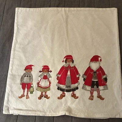 Funda de almohada IKEA Folk Family Margareta Navidad Vacaciones Cremallera danesa 20x20 Foto 1 de 4