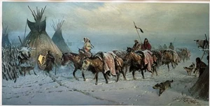 JOHN CLYMER, "LONG COLD WINTER", HAND S/N LTD. ED. DRUCK, 1983 34x20" NEU POSTFRISCH - Bild 1 von 9