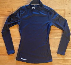 Under Armour Womens Cold Gear Mock Base Layer Shirt Black Size Small - Picture 1 of 7