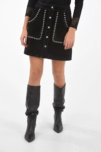 Golden Goose Womens Black Suede Artemide Mini w/ Studs sz XS - Picture 1 of 8