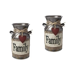  2 PCS Blumenvase Rustikal Deko Vasen Rustikaler Blütenbehälter Wohnkultur - Bild 1 von 12