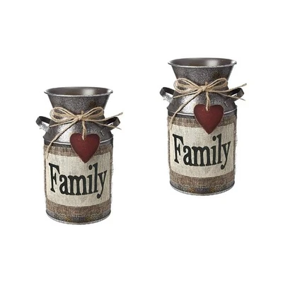  2 PCS Blumenvase Rustikal Deko Vasen Rustikaler Blütenbehälter Wohnkultur - Bild 1 von 4