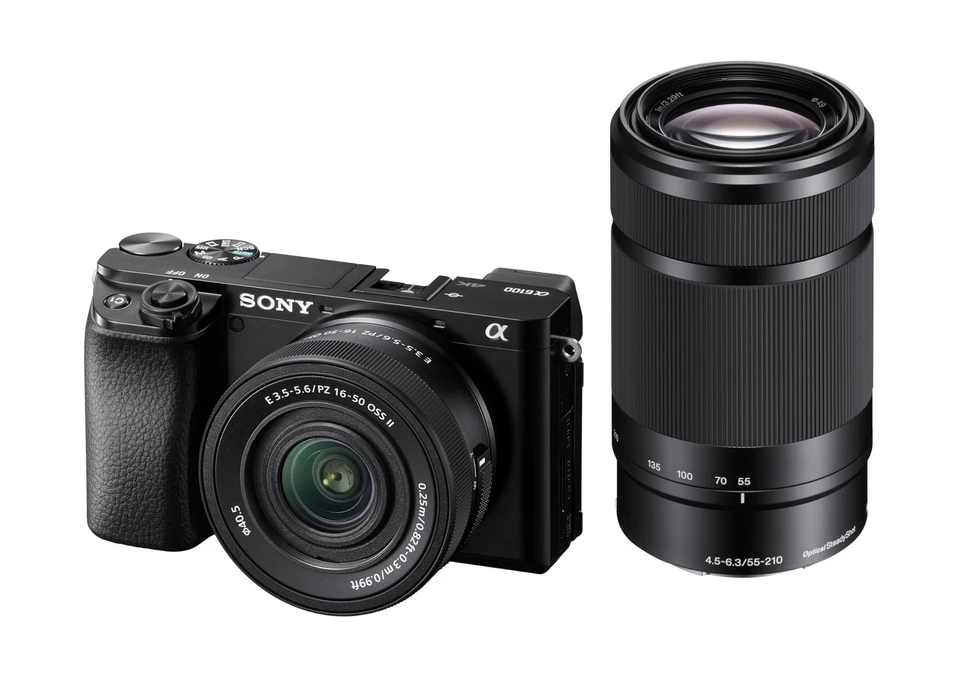 Sony a6100 Mirrorless Camera with 16-50mm and 55-210mm Lenses - Image 1 of 1