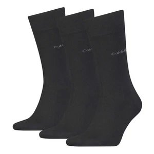 Calvin Klein 3 Pack Crew Socks - One Size, Black - Picture 1 of 1