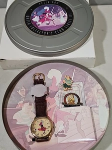 OROLOGIO DISNEY COLLECTORS CLUB SERIE III "PETER PAN" LE, SPILLA, mulinello latta nuovo mai usato - Foto 1 di 5