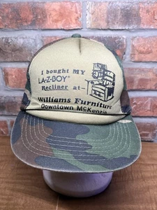Vintage La-z-Boy Liegesessel Williams Möbel McKenzie Tennessee Camouflage Schaumstoff Hut - Bild 1 von 6
