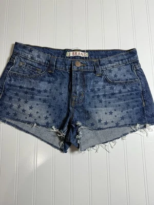 J Brand Cut off Jean Shorts Sz 26 Blue All Over Stars - Image 1 of 4