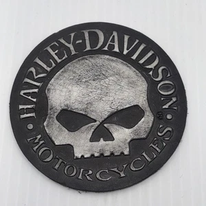 Harley-Davidson Skull Leder Patch 3,5" BW Designs Official Licensed Biker - Bild 1 von 2