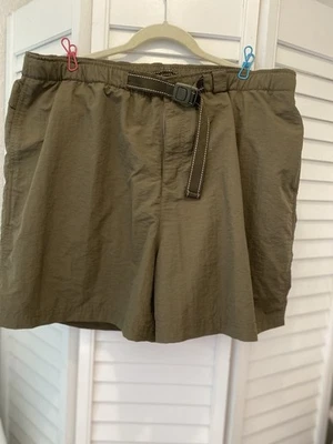 Lands End Mujer "Pantalones Cortos con Cinturón Forrados de Malla de Nylon" Talla XL (18-20) Caqui Usados en Excelente Condición Foto 1 de 4