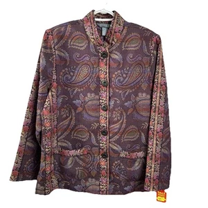 Koret Paisley Tapestry Jacket Blazer Size PXL Floral NWT Grandma - Picture 1 of 8