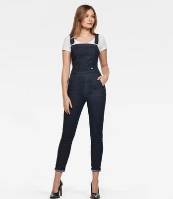 G-Star Damen Jumpsuit Eyevi Slim Jumpsuit Wmn, Overall 3d raw denim-blau, S - Bild 1 von 4