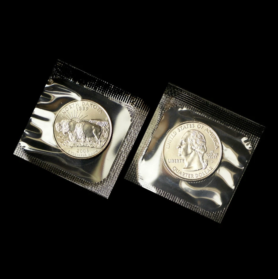 2006 D  North Dakota Quarter ~ Satin in Original Mint Cello from Mint Set - Image 1 of 1