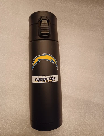 SAN DIEGO CHARGERS 16oz STAINLESS STEEL COFFEE THERMOS TUMBLER Cover