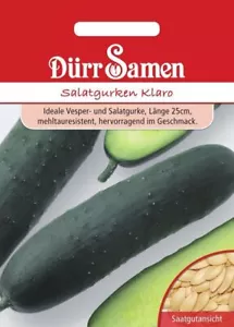 Pepinos para ensalada Klaro semillas de Dürr semillas de pepino para ensalada pepinos aprox. 50 granos - Imagen 1 de 1