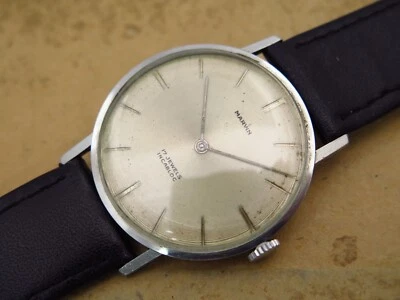 复古男士 Marvin 手动上发条全原装钢表壳 非常罕见手表 — 第 1/4 张图片