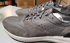 Hush Puppies Mens Gray Leather Suede Bounce Derby Oxford Sneakers Shoes US Sz 9