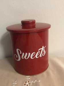 Neu Vintage-Stil Dose Süßigkeiten Keksdose roter Deckel bezaubernd - Bild 1 von 6
