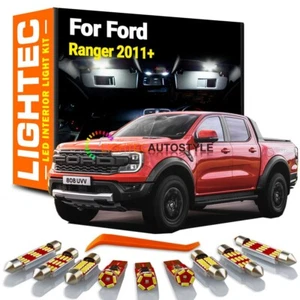 *Premium* High Power 10pc White LED Interior Light Upgrade For Ford Ranger 2011+ - Picture 1 of 4