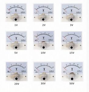 Pointer AC Meter 85L1-V Panel Voltmeter Class 2.5 1V 2V 5V 10V 20V 30V 50V 100V