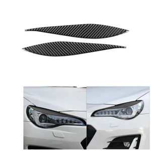 For Toyota 86 Subaru BRZ 2016-2020 Carbon Fiber Headlight Eyebrows Eyelids Cover - Picture 1 of 12