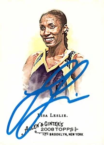 HOF Olympic Gold Winner Lisa Leslie Signed Allen & Ginters 2008 Topps Rookie ... - Picture 1 of 8