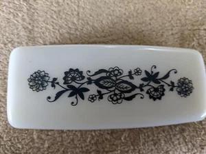 PYREX VINTAGE OLD TOWN BLUE BUTTER DISH WITH LID FREE USA SHIPPING PLEASE READ - Picture 1 of 5