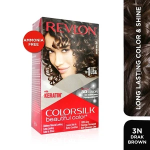 Revlon Color Silk Hair Color 3D Color Gel Technology with Keratin, Dark Brown - Picture 1 of 5