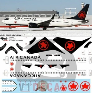V1 Decals Boeing 737-8 MAX Air Canada for 1/144 Zvezda Model Airplane Kit - Bild 1 von 8