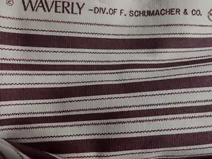 2-2/3Yds Waverly Ticking Stripe Fabric Scotchgard Upholstery Portfolio Prints - Picture 1 of 6
