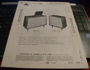 ADMIRAL STEREO AMPLIFIER WITH RECORD CHANGER - 6 MODELS (SAMS PHOTOFACT 450-4) - Picture 1 of 1