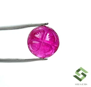9 mm Natural Ruby Handmade Carving 3.66 Cts Loose Gemstone GF - Picture 1 of 7