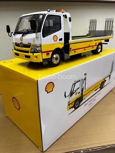 1/18 Scale Diecast Hino 300 Shell Flatbed Tow Truck Yellow by TINY - Picture 1 of 6