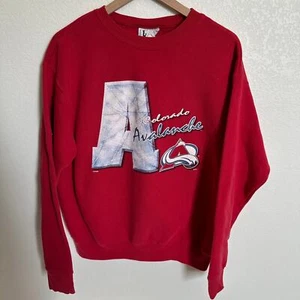 Vintage 90s Colorado Avalanche NHL Crewneck Lee sport Nutmeg Made in USA XL - Picture 1 of 4