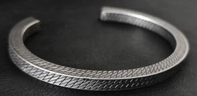 Armreif Bracelet Herren Damen Schmuck Edelstahl 316L Armband Silber Biker AE051 - Bild 1 von 4