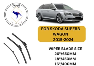 WIPER BLADES FOR SKODA SUPERB 2015-2022 (NP) WAGON - Picture 1 of 4
