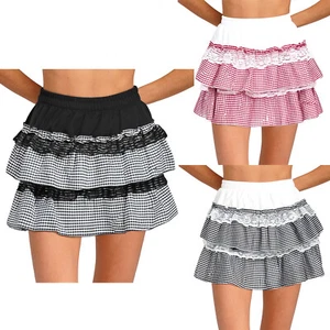 Mujeres Falda Poliéster Mini Falda Spandex Falda en Niveles Vintage Dije Falda Abullonada - Imagen 1 de 51