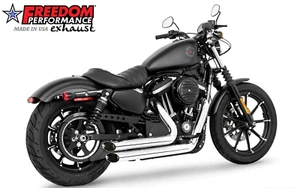 AMENDMENT CHROME EXHAUST PIPES by Freedom HD00003 Harley XL Sportster 2004-2013 - Picture 1 of 11