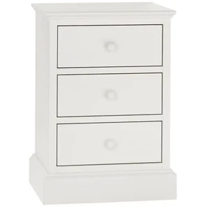 Bentley Designs Ashby White 3 Drawer Nightstand 7902-73 - Picture 1 of 4