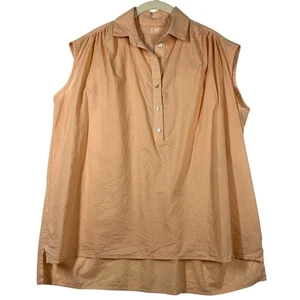 NWT Cali Dreaming Daisy Shirt Women's Small Copper Sleeveless Cotton Blouse Top - Picture 1 of 7