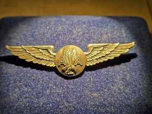 AMERICAN AIRLINES PLATA ESTERLINA ALAS DE ASISTENTE DE VUELO De colección 1953-1970 - Imagen 1 de 3