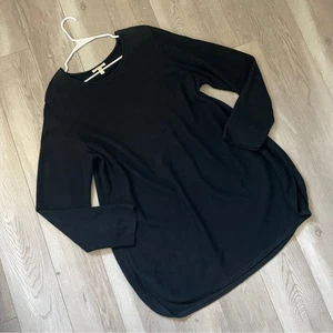 Eileen Fisher Top Bio Baumwolle Long Strick Damen Schwarz (XLARGE) Modern - Bild 1 von 7