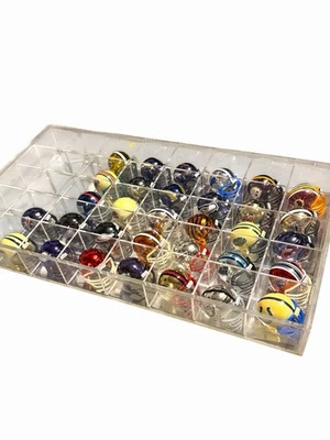 Mini Casco Cromo Bolsillo Pros NFL Riddell 2001 De Colección Juego Completo con Vitrina Foto 1 de 4