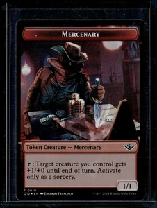 Mercenary 10 / Zombie Rogue 15 - Foil - Token - OTJ - NM - MTG - Picture 1 of 2