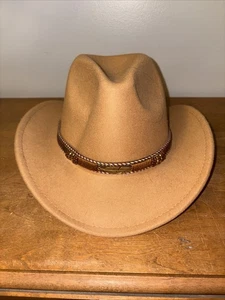 Markenlos Western Cowboy Filz Fedora NEU One Size - Bild 1 von 5