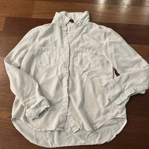 Velvet Heart Womens Button Down Shirt Top Long Sleeve Cream Hi-Low Hem L Large - Picture 1 of 6