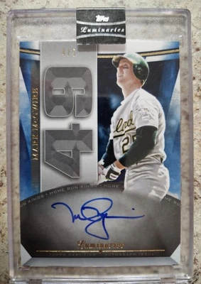 Topps Luminaries 2021 jonrón Kings A's Mark McGwire en tarjeta automática/5 Foto 1 de 3