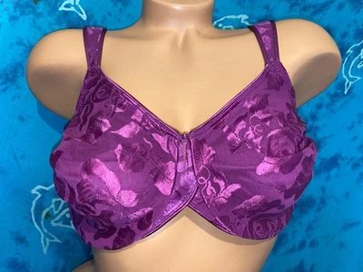 Sutiã Wacoal Magenta Rosa 85567 Consciência Cobertura Total Floral Cetim 38D - Imagem 1 de 4